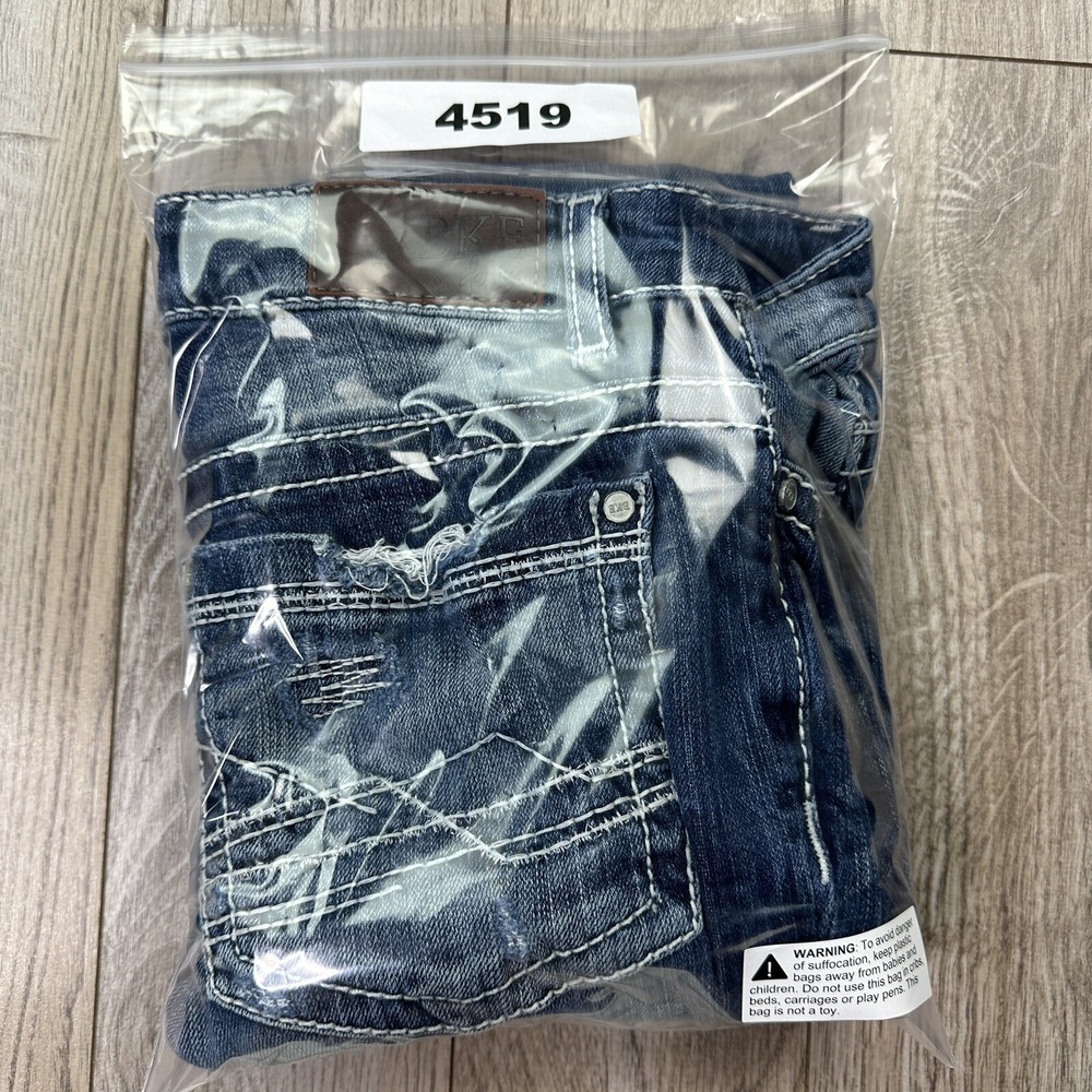 BKE Culture Capri Jeans Women 28 Distressed Bootcut Blue Denim - Picture 16 of 16